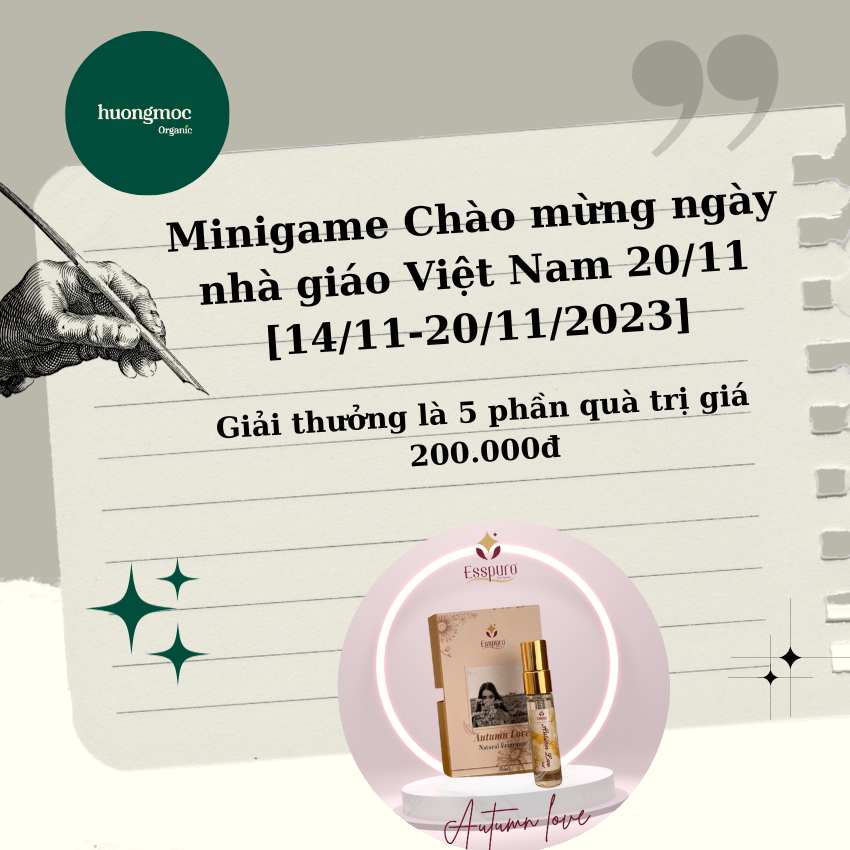 Hương Mộc Organic chào mừng 20-11 ngày nhà giáo Việt Nam